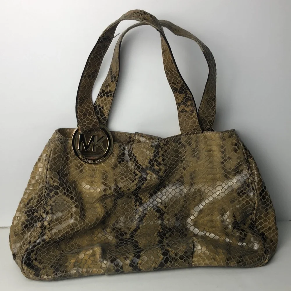 Michael Kors Fulton Snake Shoulder Bag